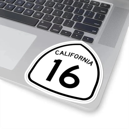 California 16 1957 (California) (Road Sign) STICKER Vinyl Kiss-Cut Decal - The Sticker Space