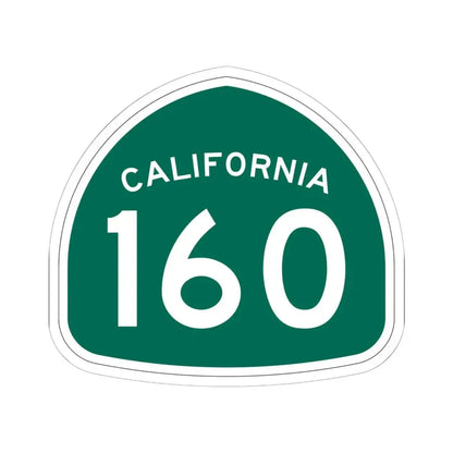 California 160 (California) (Road Sign) STICKER Vinyl Kiss-Cut Decal 6 Inch White - The Sticker Space