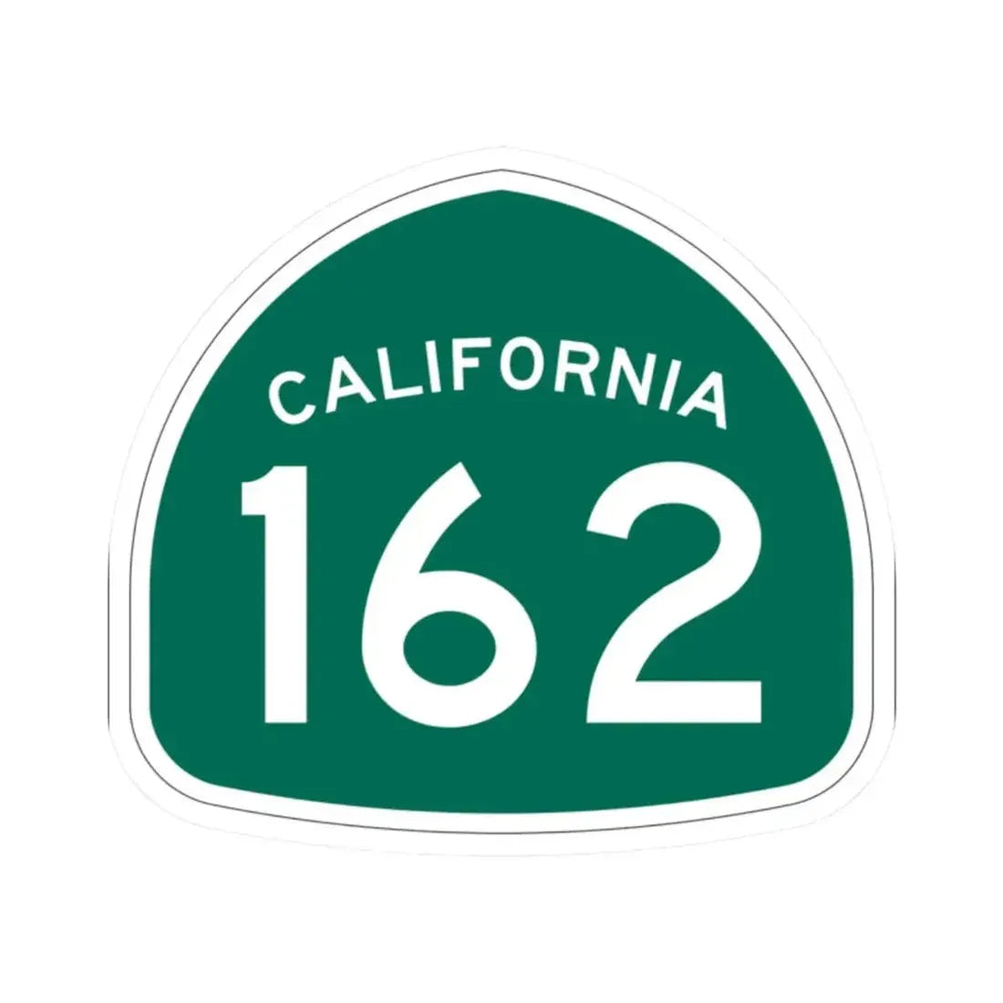 California 162 (California) (Road Sign) STICKER Vinyl Kiss-Cut Decal 2 Inch White - The Sticker Space