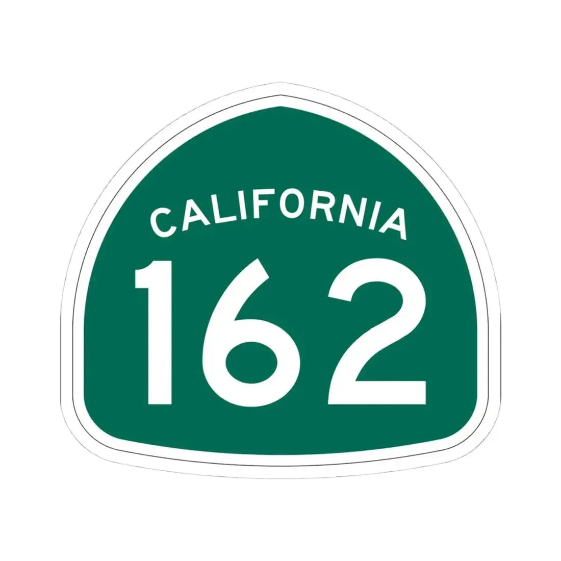 California 162 (California) (Road Sign) STICKER Vinyl Kiss-Cut Decal 4 Inch White - The Sticker Space