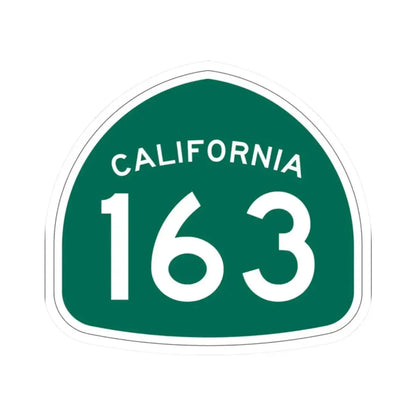 California 163 (California) (Road Sign) STICKER Vinyl Kiss-Cut Decal 2 Inch White - The Sticker Space