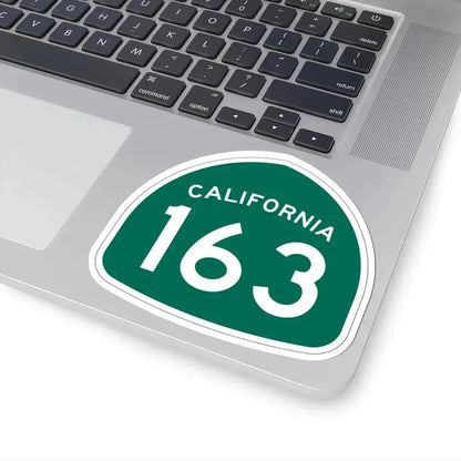 California 163 (California) (Road Sign) STICKER Vinyl Kiss-Cut Decal - The Sticker Space
