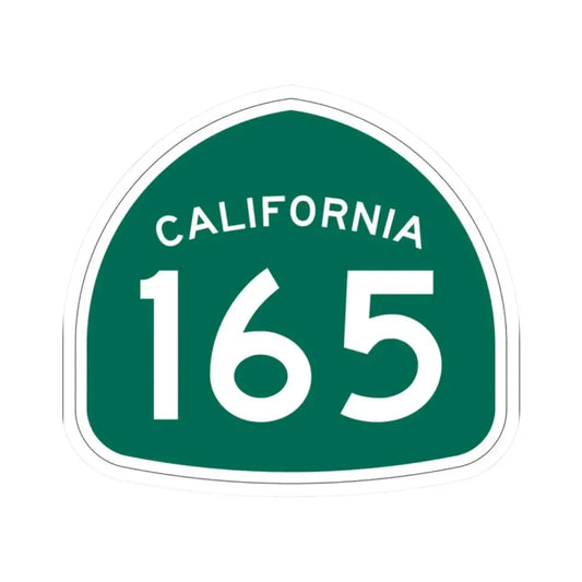 California 165 (California) (Road Sign) STICKER Vinyl Kiss-Cut Decal 2 Inch White - The Sticker Space