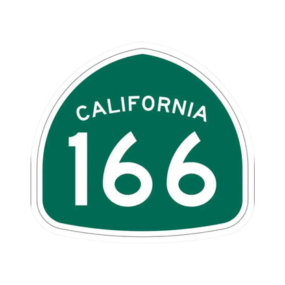California 166 (California) (Road Sign) STICKER Vinyl Kiss-Cut Decal 2 Inch White - The Sticker Space