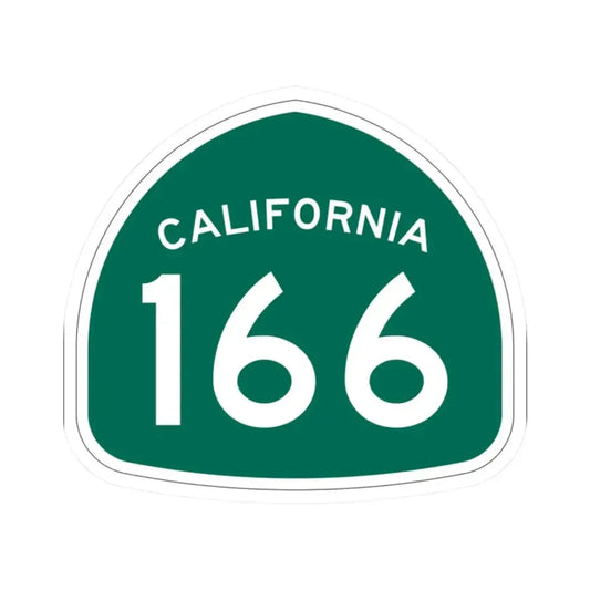 California 166 (California) (Road Sign) STICKER Vinyl Kiss-Cut Decal 2 Inch White - The Sticker Space