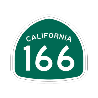 California 166 (California) (Road Sign) STICKER Vinyl Kiss-Cut Decal 3 Inch White - The Sticker Space