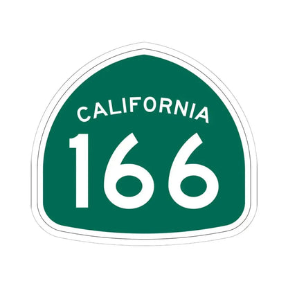 California 166 (California) (Road Sign) STICKER Vinyl Kiss-Cut Decal 6 Inch White - The Sticker Space
