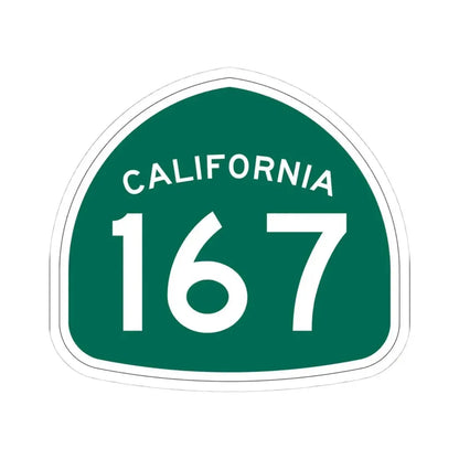 California 167 (California) (Road Sign) STICKER Vinyl Kiss-Cut Decal 4 Inch White - The Sticker Space
