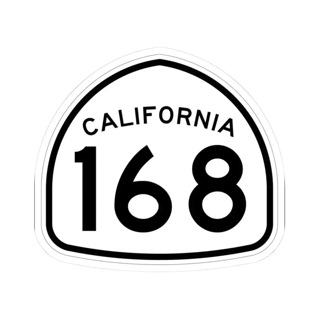 California 168 1957 (California) (Road Sign) STICKER Vinyl Kiss-Cut Decal 3 Inch White - The Sticker Space