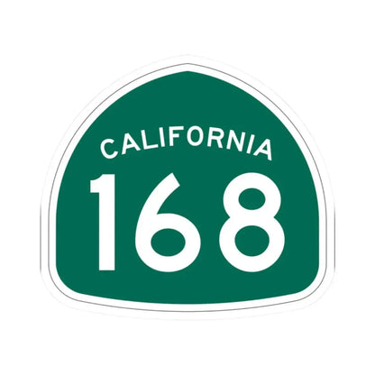 California 168 (California) (Road Sign) STICKER Vinyl Kiss-Cut Decal 2 Inch White - The Sticker Space