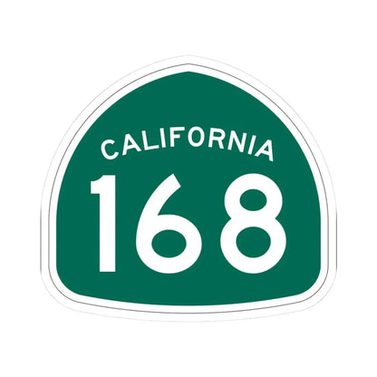 California 168 (California) (Road Sign) STICKER Vinyl Kiss-Cut Decal 3 Inch White - The Sticker Space
