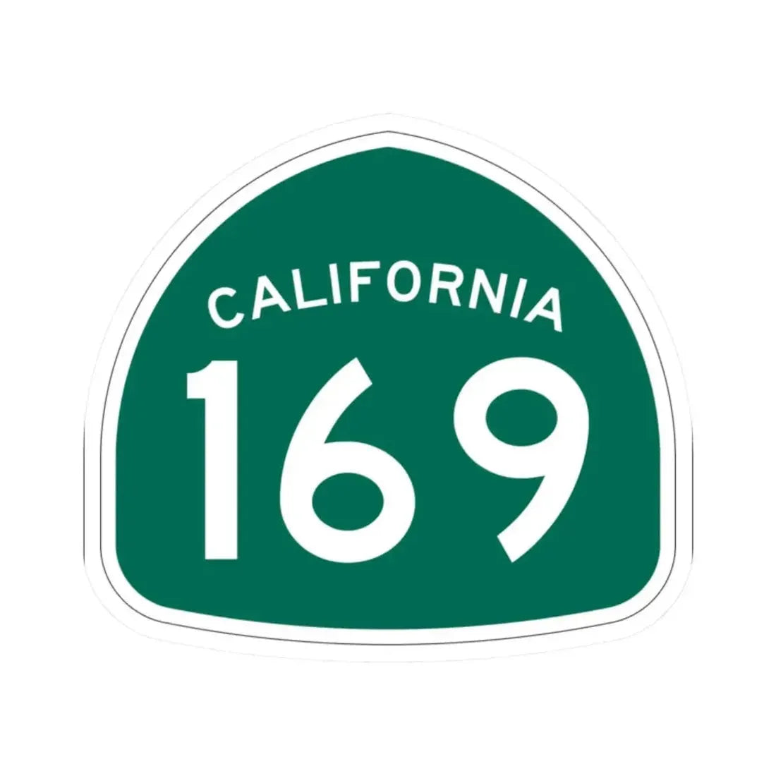 California 169 (California) (Road Sign) STICKER Vinyl Kiss-Cut Decal 2 Inch White - The Sticker Space