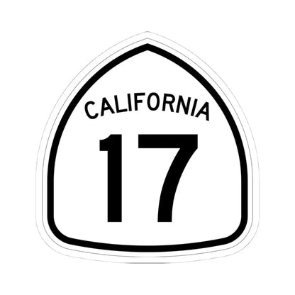 California 17 1957 (California) (Road Sign) STICKER Vinyl Kiss-Cut Decal 4 Inch White - The Sticker Space
