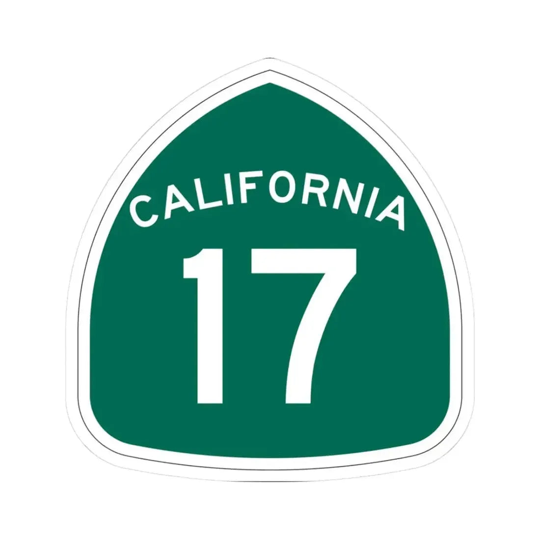 California 17 (California) (Road Sign) STICKER Vinyl Kiss-Cut Decal - The Sticker Space