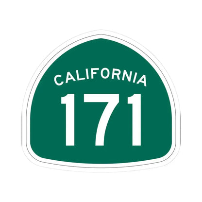California 171 (California) (Road Sign) STICKER Vinyl Kiss-Cut Decal 3 Inch White - The Sticker Space