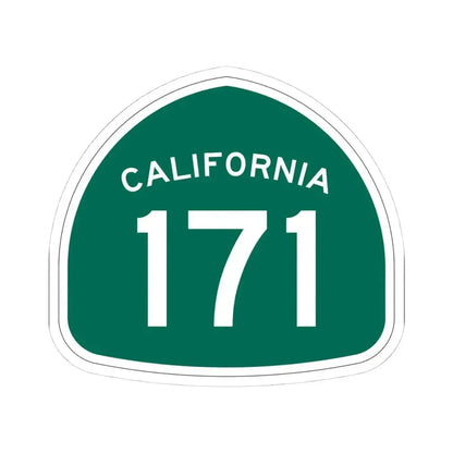 California 171 (California) (Road Sign) STICKER Vinyl Kiss-Cut Decal 4 Inch White - The Sticker Space