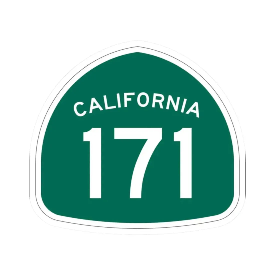 California 171 (California) (Road Sign) STICKER Vinyl Kiss-Cut Decal - The Sticker Space