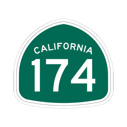 California 174 (California) (Road Sign) STICKER Vinyl Kiss-Cut Decal 6 Inch White - The Sticker Space