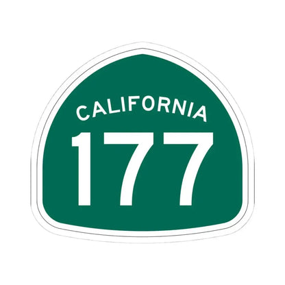 California 177 (California) (Road Sign) STICKER Vinyl Kiss-Cut Decal 4 Inch White - The Sticker Space