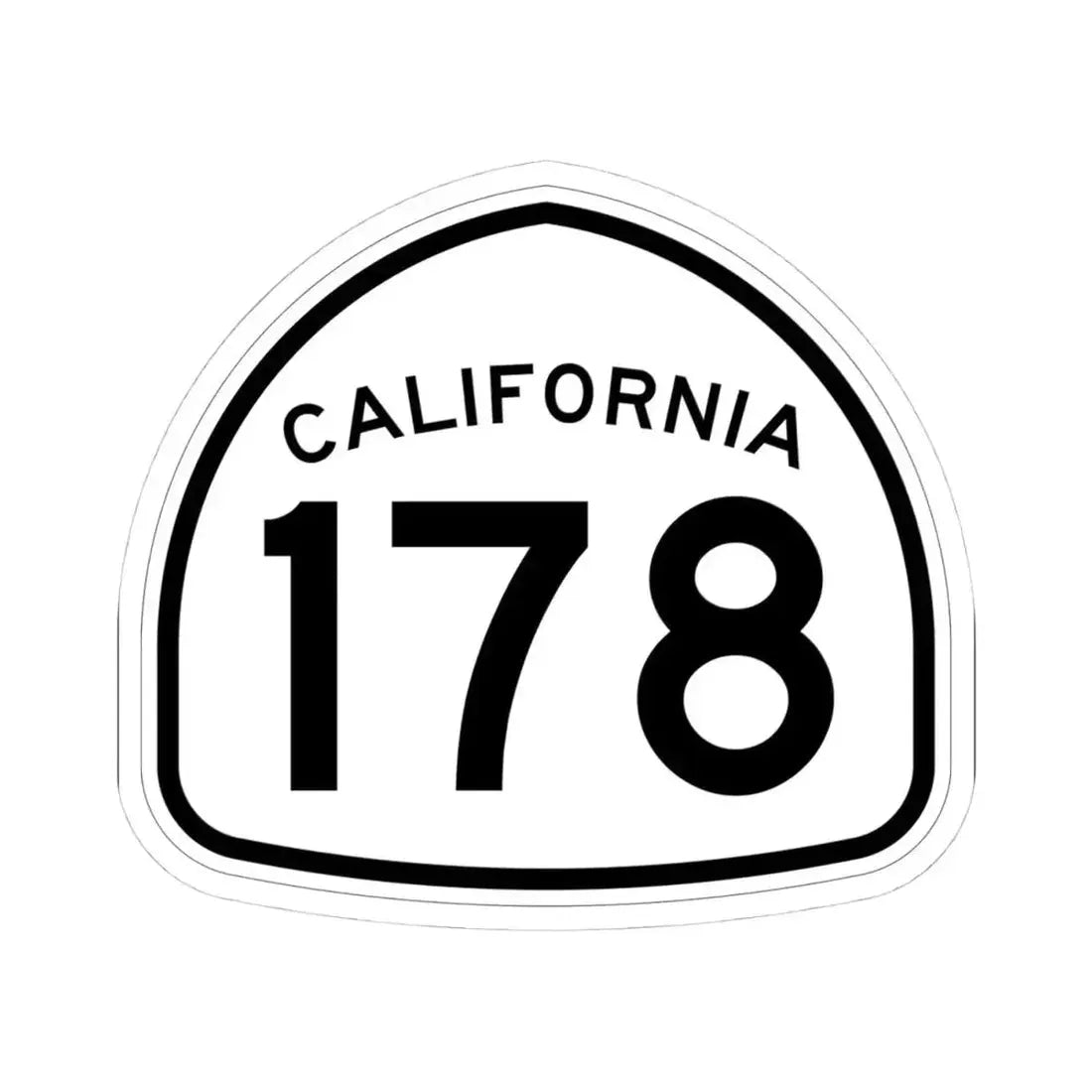 California 178 1957 (California) (Road Sign) STICKER Vinyl Kiss-Cut Decal 4 Inch White - The Sticker Space