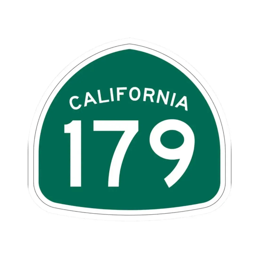 California 179 (California) (Road Sign) STICKER Vinyl Kiss-Cut Decal 2 Inch White - The Sticker Space