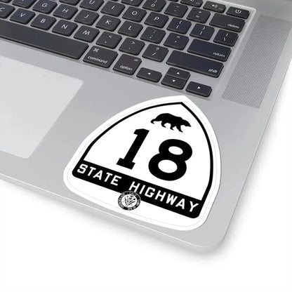 California 18 1948 (California) (Road Sign) STICKER Vinyl Kiss-Cut Decal - The Sticker Space