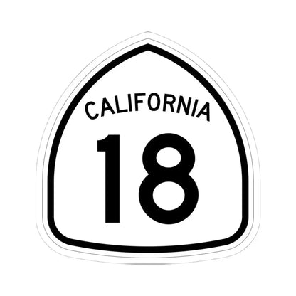 California 18 1957 (California) (Road Sign) STICKER Vinyl Kiss-Cut Decal 4 Inch White - The Sticker Space