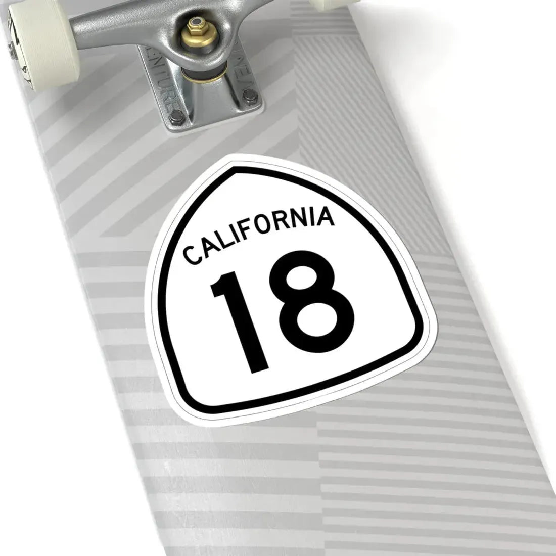 California 18 1957 (California) (Road Sign) STICKER Vinyl Kiss-Cut Decal - The Sticker Space