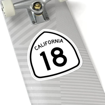 California 18 1957 (California) (Road Sign) STICKER Vinyl Kiss-Cut Decal - The Sticker Space
