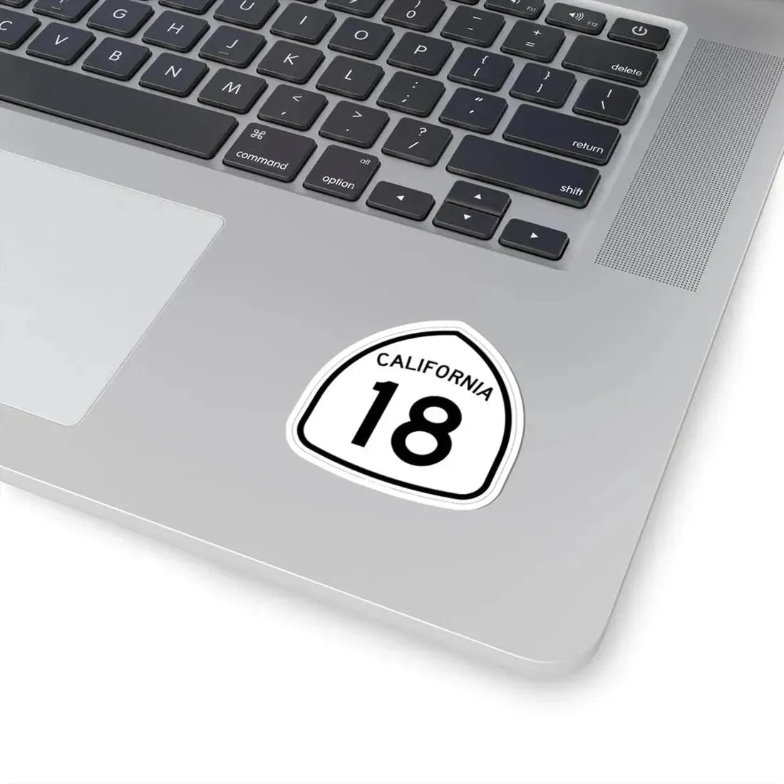 California 18 1957 (California) (Road Sign) STICKER Vinyl Kiss-Cut Decal - The Sticker Space