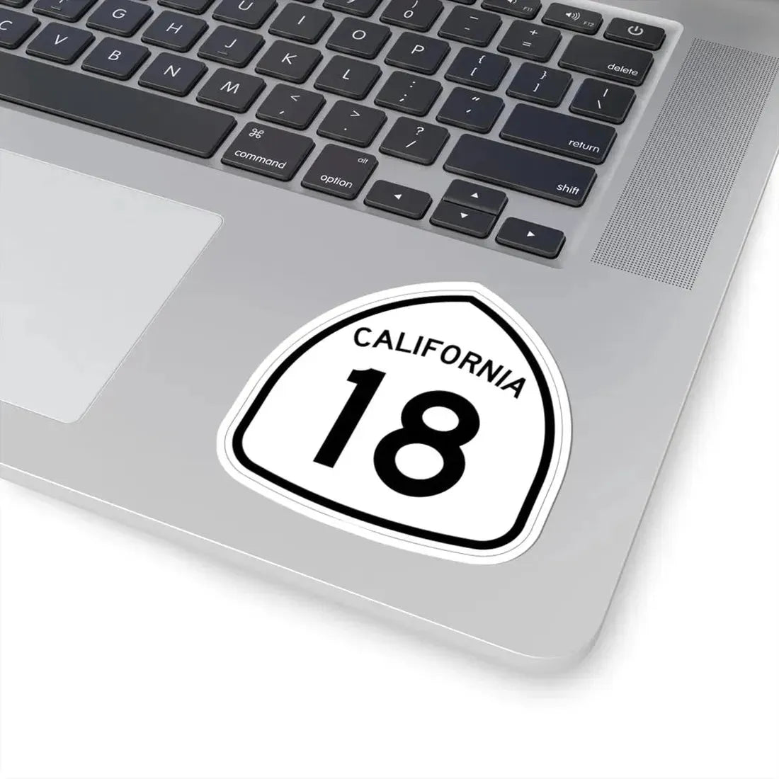 California 18 1957 (California) (Road Sign) STICKER Vinyl Kiss-Cut Decal - The Sticker Space