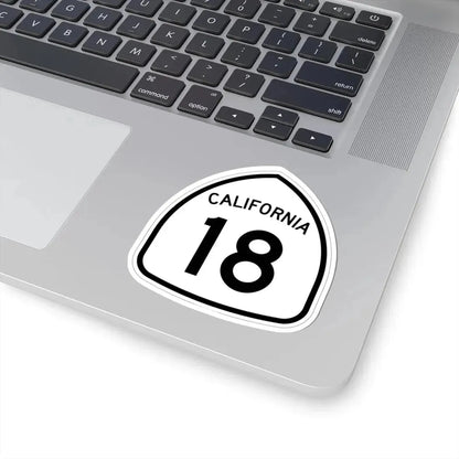 California 18 1957 (California) (Road Sign) STICKER Vinyl Kiss-Cut Decal - The Sticker Space