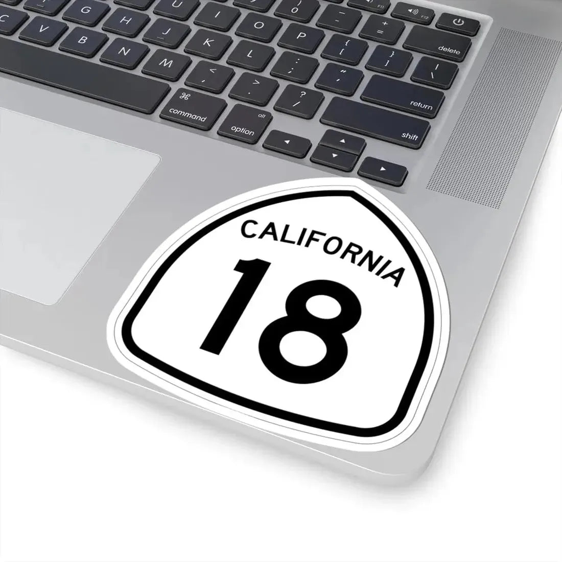 California 18 1957 (California) (Road Sign) STICKER Vinyl Kiss-Cut Decal - The Sticker Space