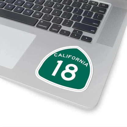 California 18 (California) (Road Sign) STICKER Vinyl Kiss-Cut Decal - The Sticker Space