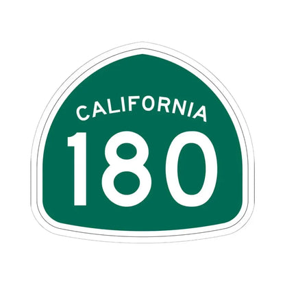 California 180 (California) (Road Sign) STICKER Vinyl Kiss-Cut Decal 6 Inch White - The Sticker Space