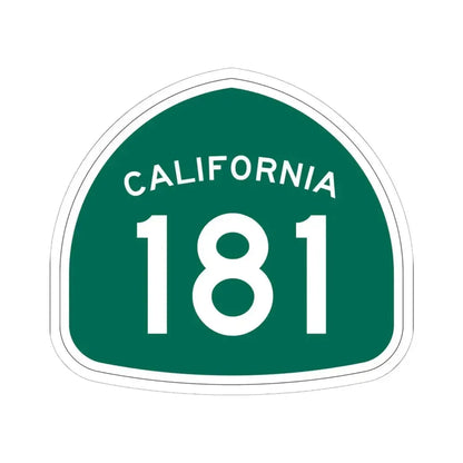 California 181 (California) (Road Sign) STICKER Vinyl Kiss-Cut Decal 6 Inch White - The Sticker Space