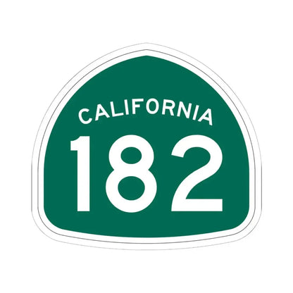 California 182 (California) (Road Sign) STICKER Vinyl Kiss-Cut Decal 6 Inch White - The Sticker Space