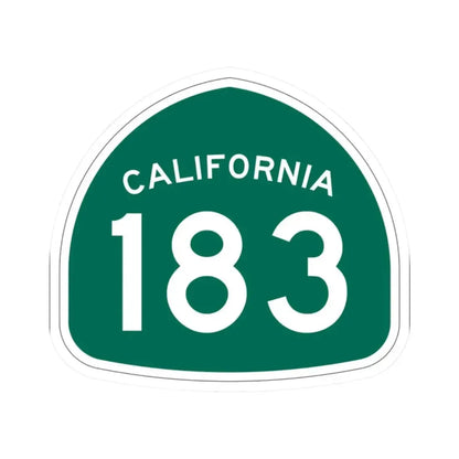 California 183 (California) (Road Sign) STICKER Vinyl Kiss-Cut Decal 2 Inch White - The Sticker Space