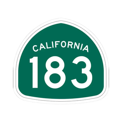 California 183 (California) (Road Sign) STICKER Vinyl Kiss-Cut Decal 3 Inch White - The Sticker Space