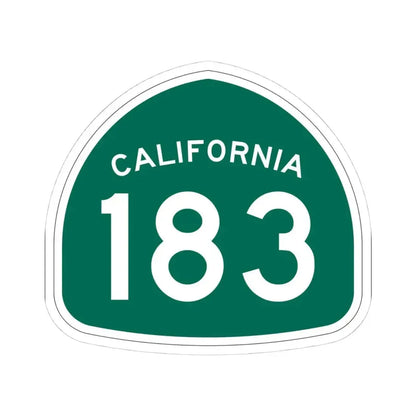 California 183 (California) (Road Sign) STICKER Vinyl Kiss-Cut Decal 4 Inch White - The Sticker Space