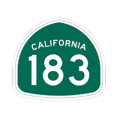 California 183 (California) (Road Sign) STICKER Vinyl Kiss-Cut Decal 6 Inch White - The Sticker Space