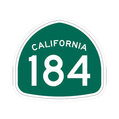 California 184 (California) (Road Sign) STICKER Vinyl Kiss-Cut Decal 3 Inch White - The Sticker Space