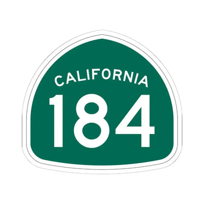 California 184 (California) (Road Sign) STICKER Vinyl Kiss-Cut Decal 6 Inch White - The Sticker Space