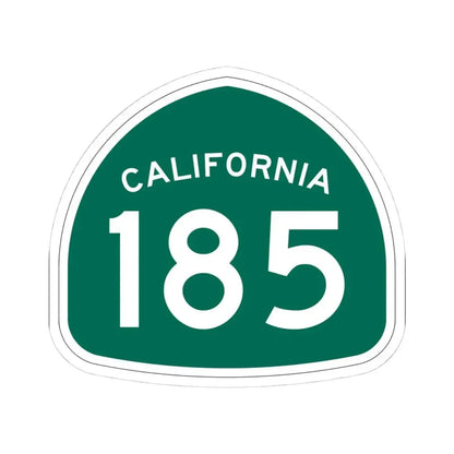 California 185 (California) (Road Sign) STICKER Vinyl Kiss-Cut Decal 4 Inch White - The Sticker Space