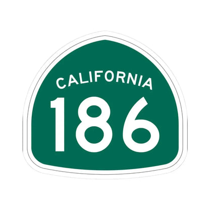 California 186 (California) (Road Sign) STICKER Vinyl Kiss-Cut Decal 3 Inch White - The Sticker Space