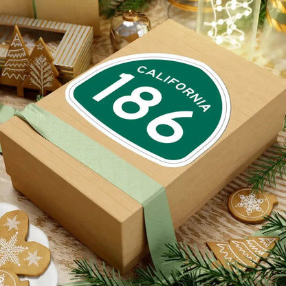 California 186 (California) (Road Sign) STICKER Vinyl Kiss-Cut Decal - The Sticker Space