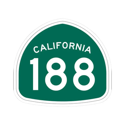 California 188 (California) (Road Sign) STICKER Vinyl Kiss-Cut Decal 3 Inch White - The Sticker Space