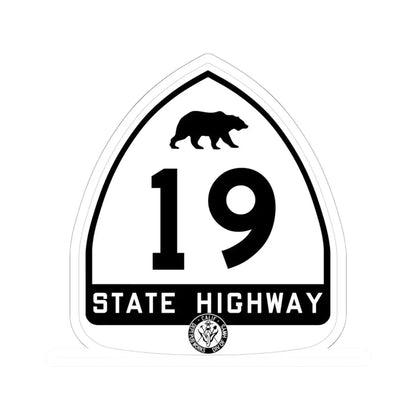 California 19 1948 (California) (Road Sign) STICKER Vinyl Kiss-Cut Decal 6 Inch White - The Sticker Space