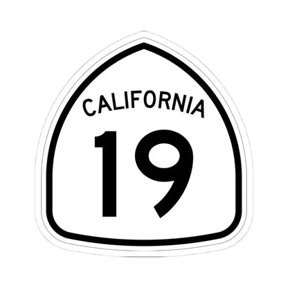 California 19 1957 (California) (Road Sign) STICKER Vinyl Kiss-Cut Decal 4 Inch White - The Sticker Space