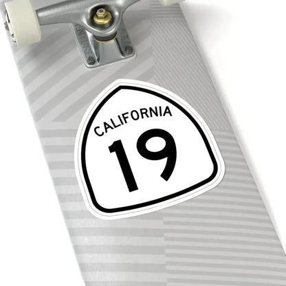 California 19 1957 (California) (Road Sign) STICKER Vinyl Kiss-Cut Decal - The Sticker Space